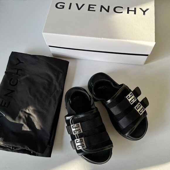 NIB*GIVENCHY SLINGBACK MARSHMALLOW SANDALS *BRAND NEW & BOX & 2 LOGO SHOE BAGS - Picture 1 of 8